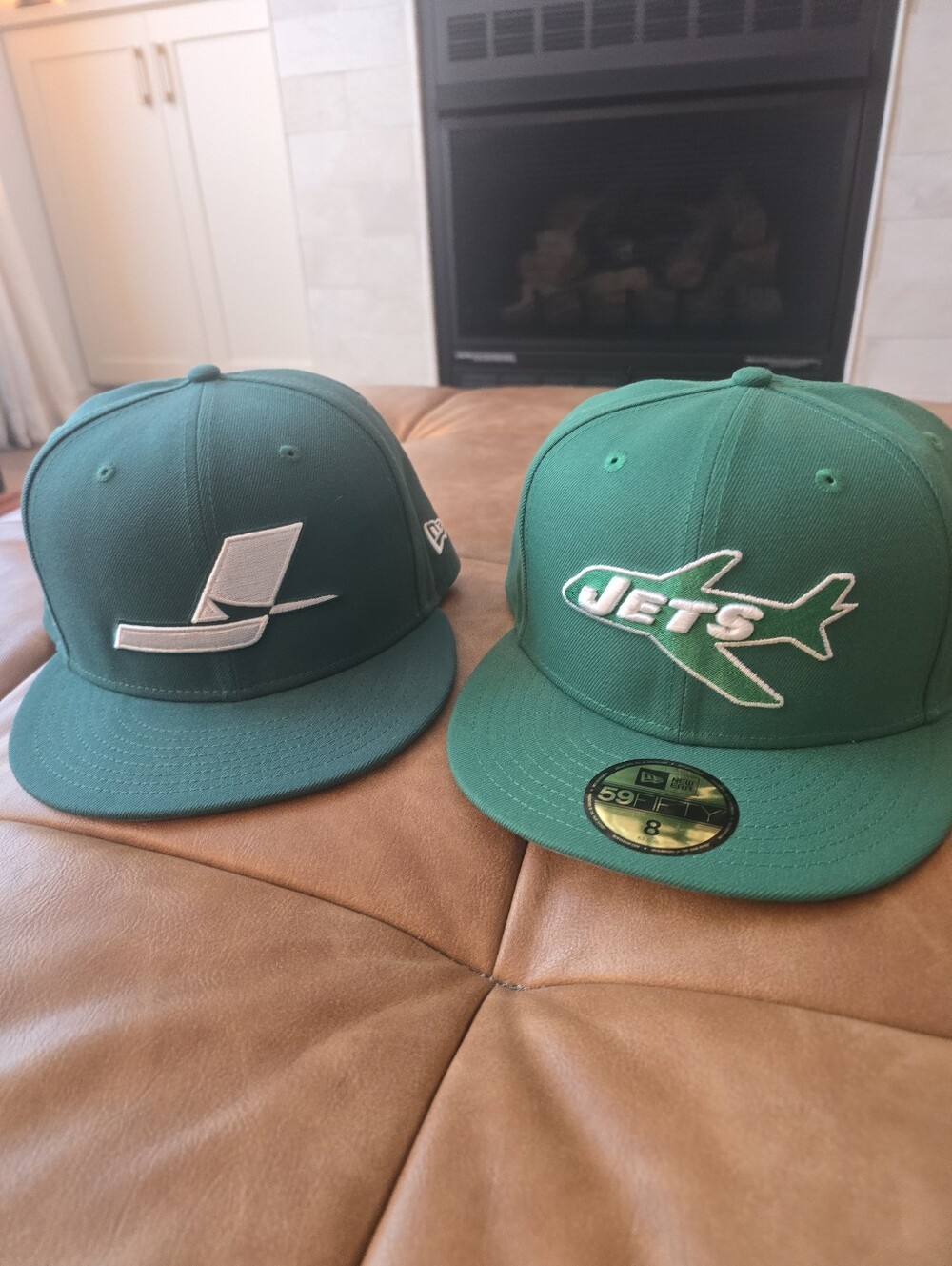 New York Jets New Era 5950 Hats Size 8 NFL Football